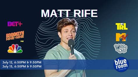 MATT RIFE MADNESS: Blue Room Comedy club warns public。